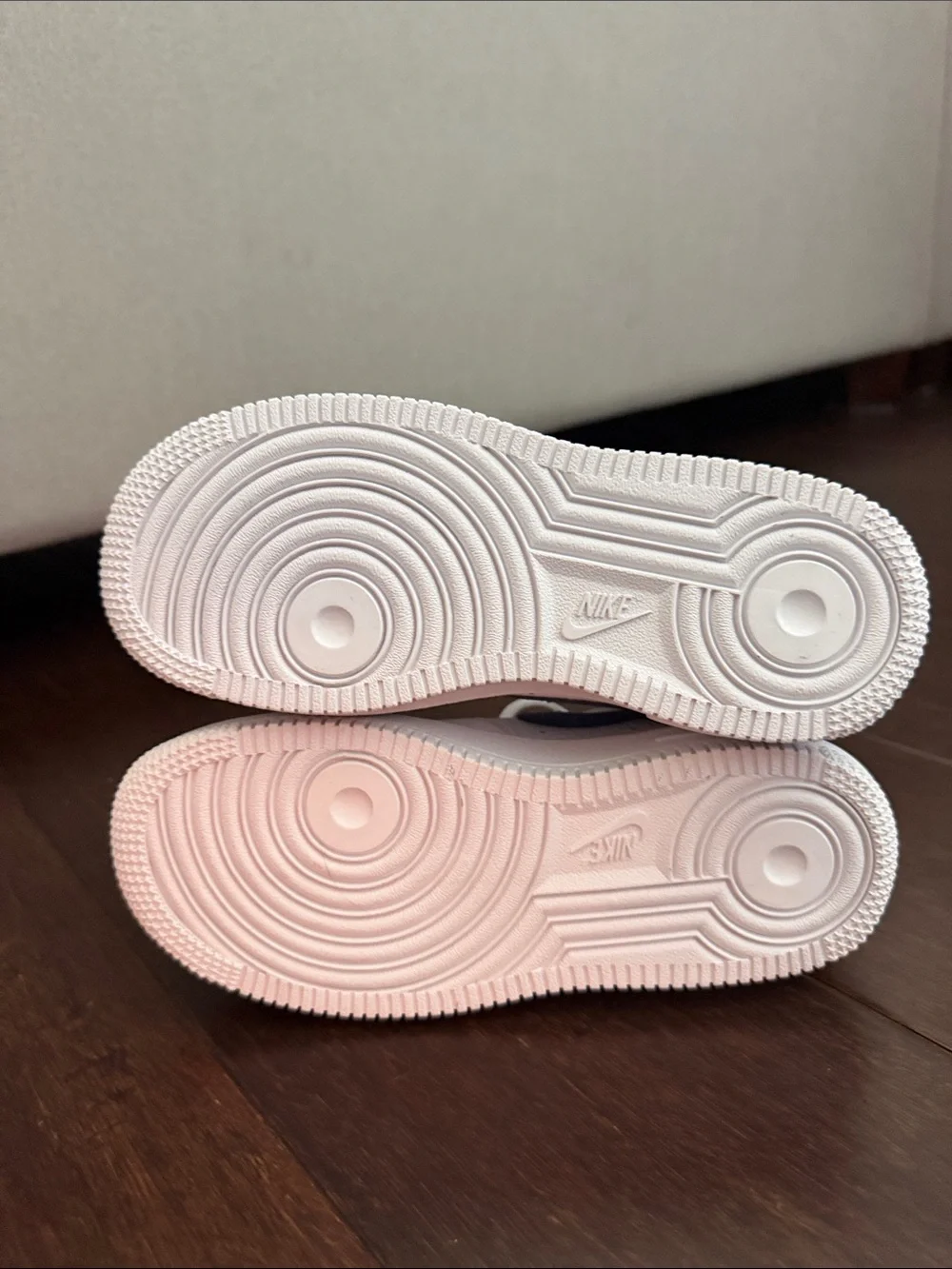 Nike Kids White Sneakers with Blue Swoosh
